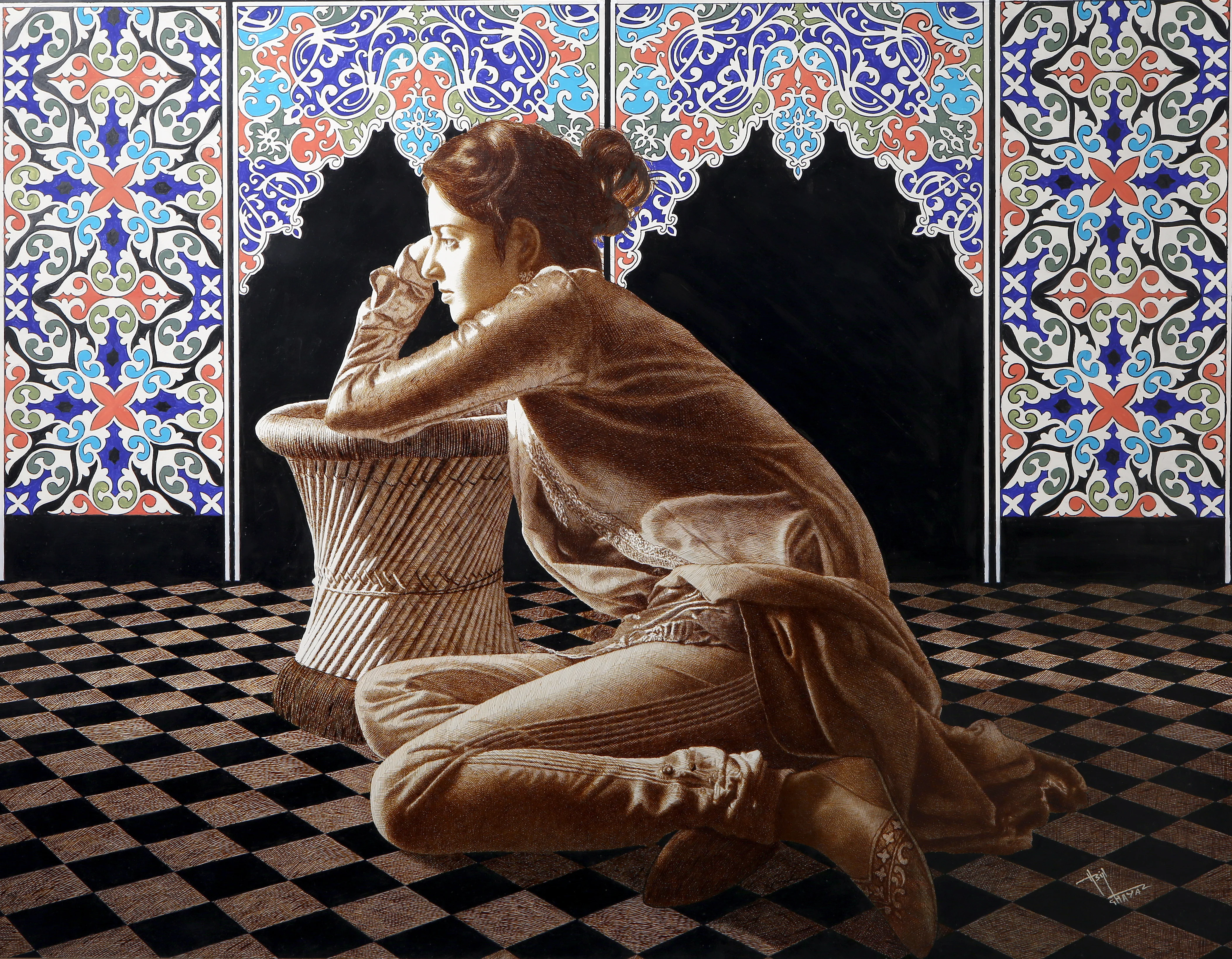 Regular pen and ink artwork by Asif Ghayaz